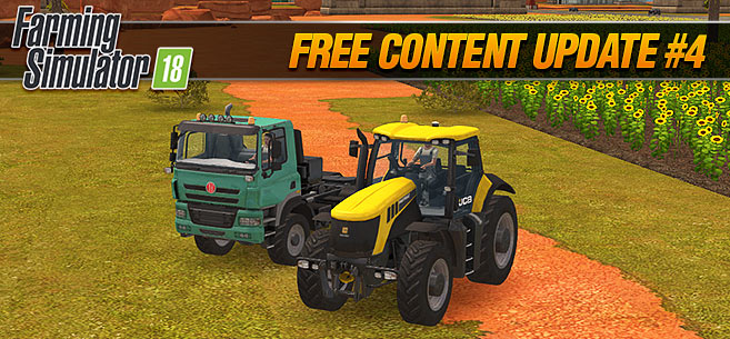 The Free Content Update 4 for Farming Simulator 18 on iOS and Android is now available.