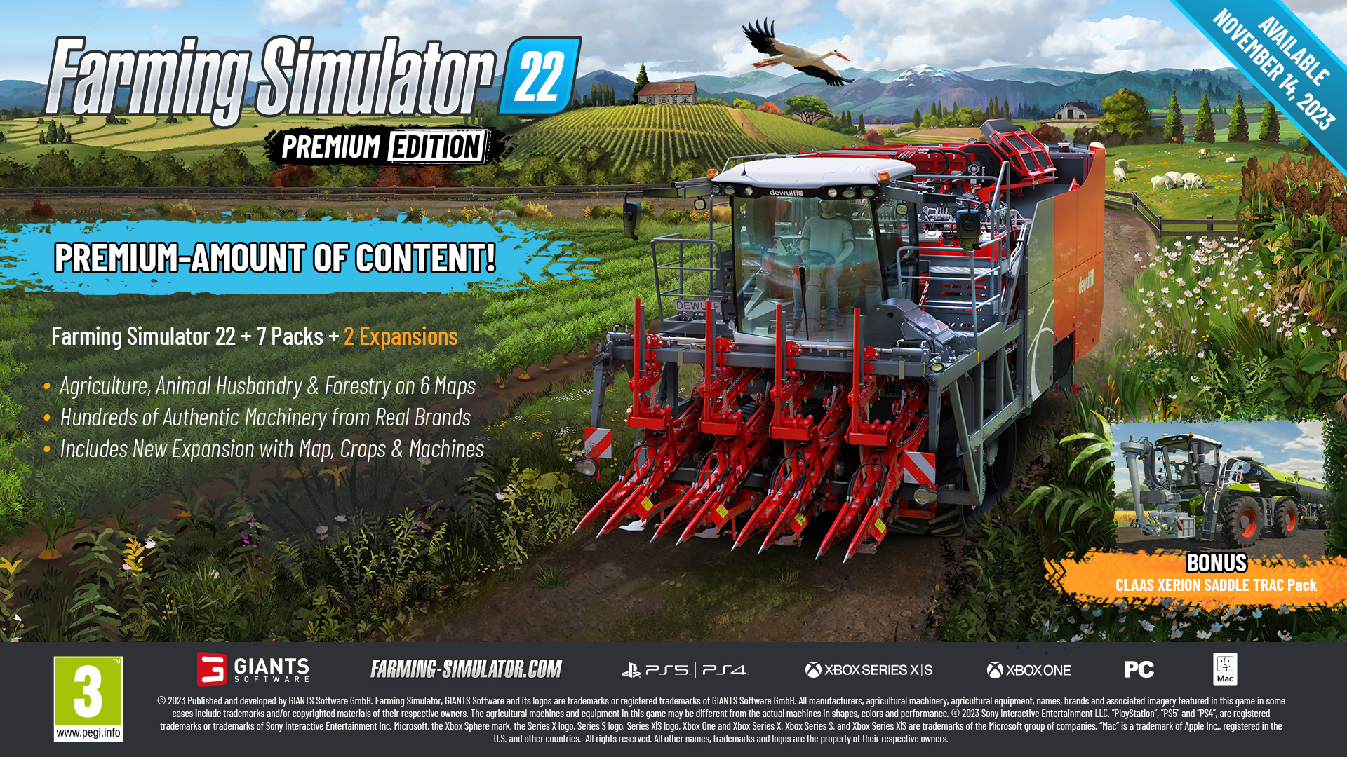 FARMING SIMULATOR 22 - HORSCH AGROVATION PACK, PC Mac Steam Downloadable  Content