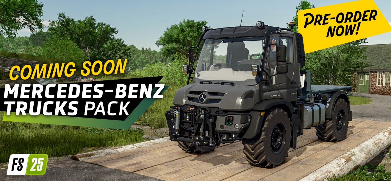 Big stars align with FS25: Mercedes-Benz Trucks Pack coming soon!