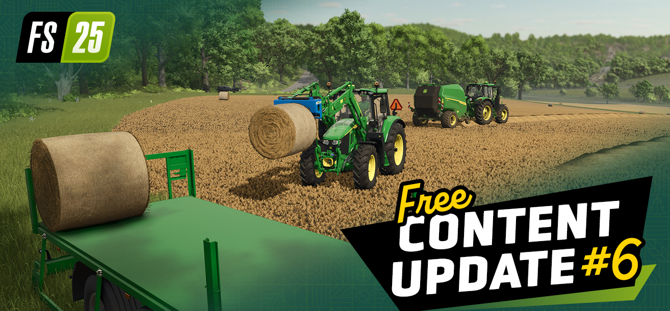 More John Deere: Download Free Content Update #6 + Patch 1.19 for FS25 